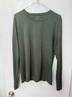 Vince Women’s Long-Sleeve Crew Neck Shirt - Olive